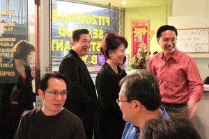 Keith welcoming Mr Alan Yit, Mrs Lily Kong-Yit and family. Seen here at fore are Dominique Siew Tu chatting with Tee Young